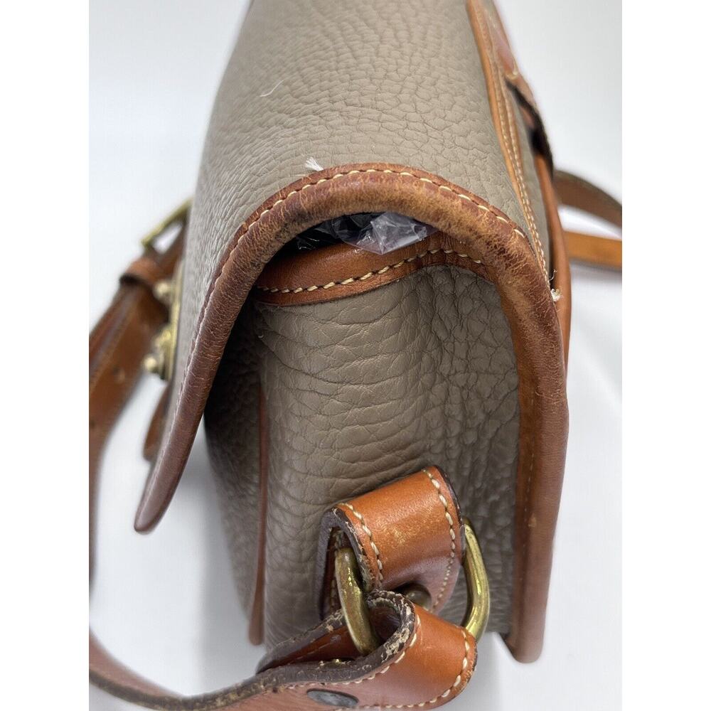 Dooney & Bourke Authenticated Vintage‎ ALW Taupe Saddle Bag Cavalry Troop USA - Picture 7 of 15